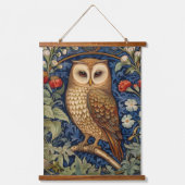 Uil in de tuin William Morris stijl Hangend Wandkleed (Voorkant)