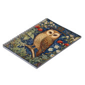Uil in de tuin William Morris stijl Notitieboek (Linkerzijde)