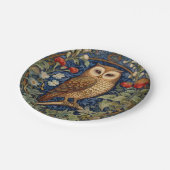 Uil in de tuin William Morris stijl Papieren Bordje (Gekanteld)