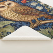 Uil in de tuin William Morris stijl Sherpa Deken (3/4)