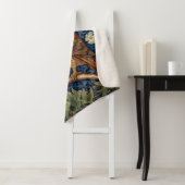 Uil in de tuin William Morris stijl Sherpa Deken (In situ)