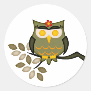 Uil in een boomboom Sticker