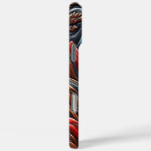 Uil in een levendig, gestileerd berglandschap Case-Mate iPhone case (Achterkant / Rechts)