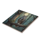 Uil in een magisch bos tegeltje (Zijkant)