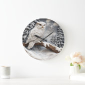 Uil in een winter wonderland. grote klok (Huis)