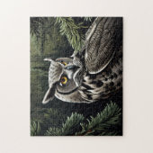 Uil in groenblijvend bos legpuzzel (Verticaal)