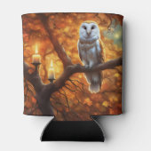 Uil in herfstkleuren koozie (Achterkant)