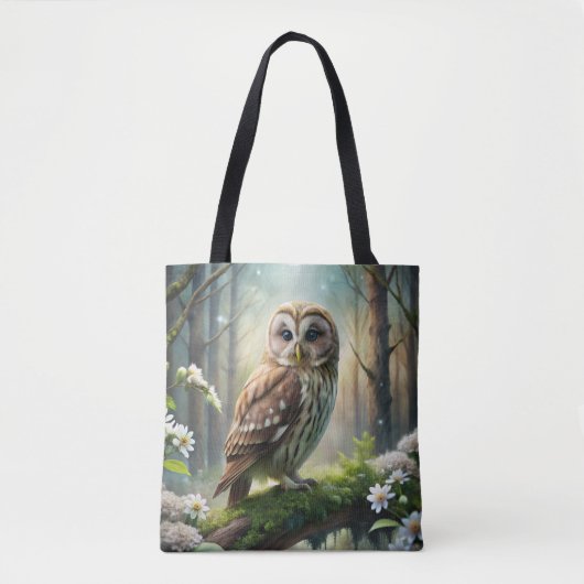 Uil in het bos tote bag (Voorkant)