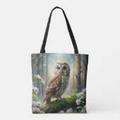 Uil in het bos tote bag (Achterkant)