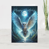 Uil in het bos Verjaardag Kaart (Voorkant)