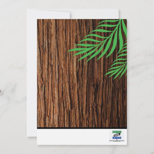 Uil in het bos verjaardagsfeest kaart (Achterkant)