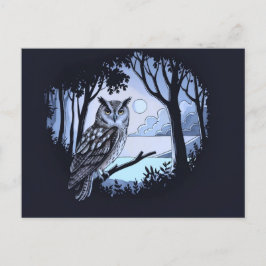 Uil in het Forest Clearing Briefkaart