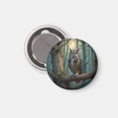 Uil in het magische bos magneet (Voorkant / Achterkant)