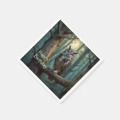 Uil in het magische bos servet (Hoek)