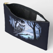 Uil in hout Clearing Accessoirezak Reiszak Etui (Open)