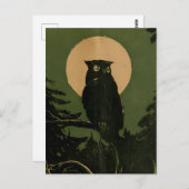  uil in maanlicht Halloween kunst Briefkaart (Voorkant / Achterkant)