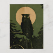  uil in maanlicht Halloween kunst Briefkaart (Voorkant)