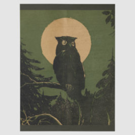  Uil in Moonlight Halloween Decoupage Tissuepapier