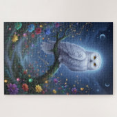Uil in nachttuin legpuzzel (Horizontaal)