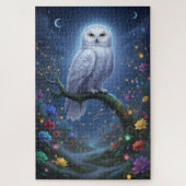 Uil in nachttuin legpuzzel (Verticaal)