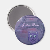 Uil in Parijs, J'adore Parijs Magneet (Voorkant / Achterkant)