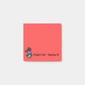 Uil in ridderharnas vierkant post-it® notes (Voorkant)