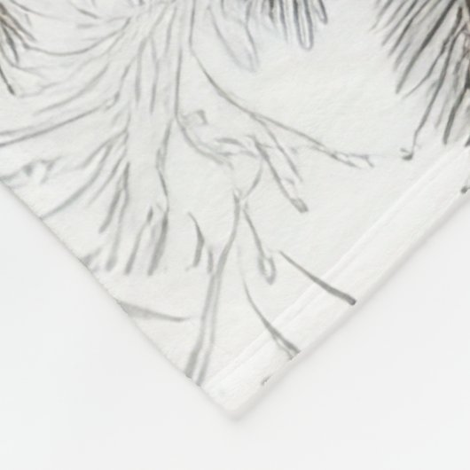 Uil in Sneeuw Fleece Deken (Hoek)