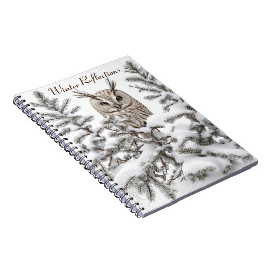 Uil in Sneeuw Notitieboek (Rechterzijde)