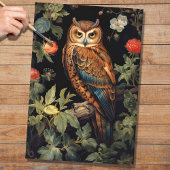 Uil in tapijt 1 Decoupage papier