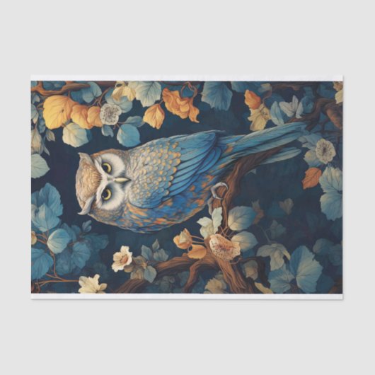 Uil in tapijt 2 Decoupage papier (Voorkant)