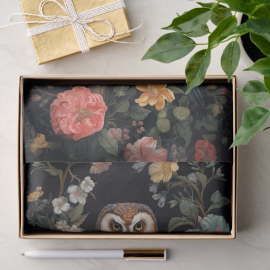 Uil in tapijt 3 Decoupage papier (Geschenk)