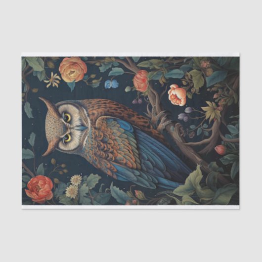 Uil in tapijt 4 Decoupage papier (Voorkant)