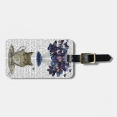 Uil in Theekopje Bagagelabel (Voorkant horizontaal)