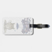 Uil in Theekopje Bagagelabel (Achterkant horizontaal)