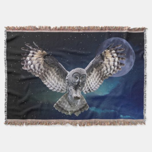 Uil in vlucht deken (Voorkant)