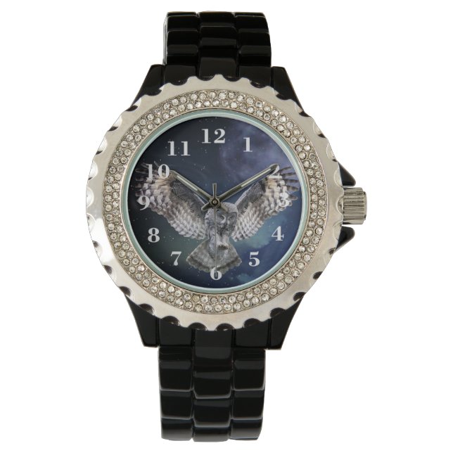 Uil in vlucht horloge (Voorkant)