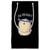 Uil Je Doin Grappige Vogel Pun Donker BG Klein Cadeauzakje (Voorkant)