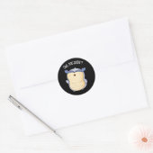 Uil Je Doin Grappige Vogel Pun Donker BG Ronde Sticker (Envelop)