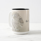 Uil kalligrafie Mok (Voorkant links)