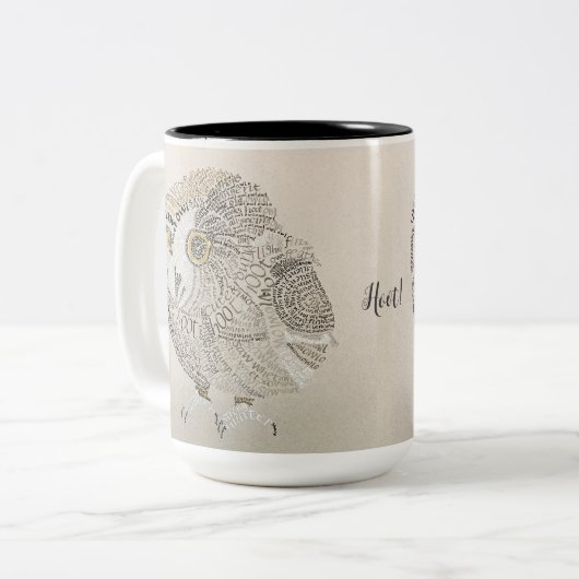 Uil kalligrafie Mok (Voorkant links)