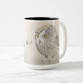 Uil kalligrafie Mok (Voorkant rechts)