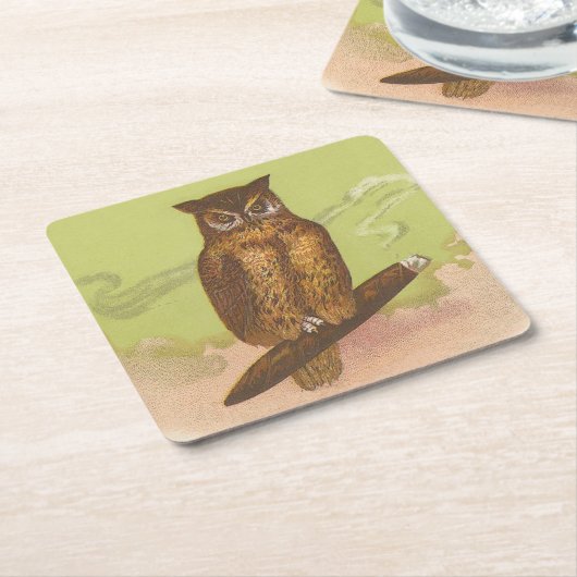 Uil Kartonnen Onderzetters (Schuin)