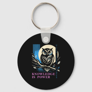 Uil - Kennis Is Wer - Wisdom Uil Ontwerp Sleutelhanger