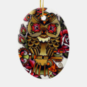 uil keramisch ornament (Achterkant)