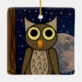 uil keramisch ornament (Achterkant)