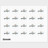 Uil & Kersenbloesem {Blauw} | STICKERS (Vel)