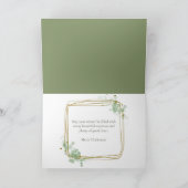 Uil Kerst Kaart met Vakantie Lichten en Sneeuw (Binnen)