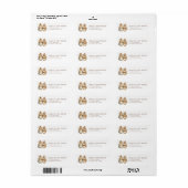 Uil Kerst retour adres labels (Full Sheet)