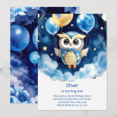 Uil Kids Verjaardag Uitnodiging (Voorkant / Achterkant)