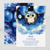 Uil Kids Verjaardag Uitnodiging (Voorkant / Achterkant)